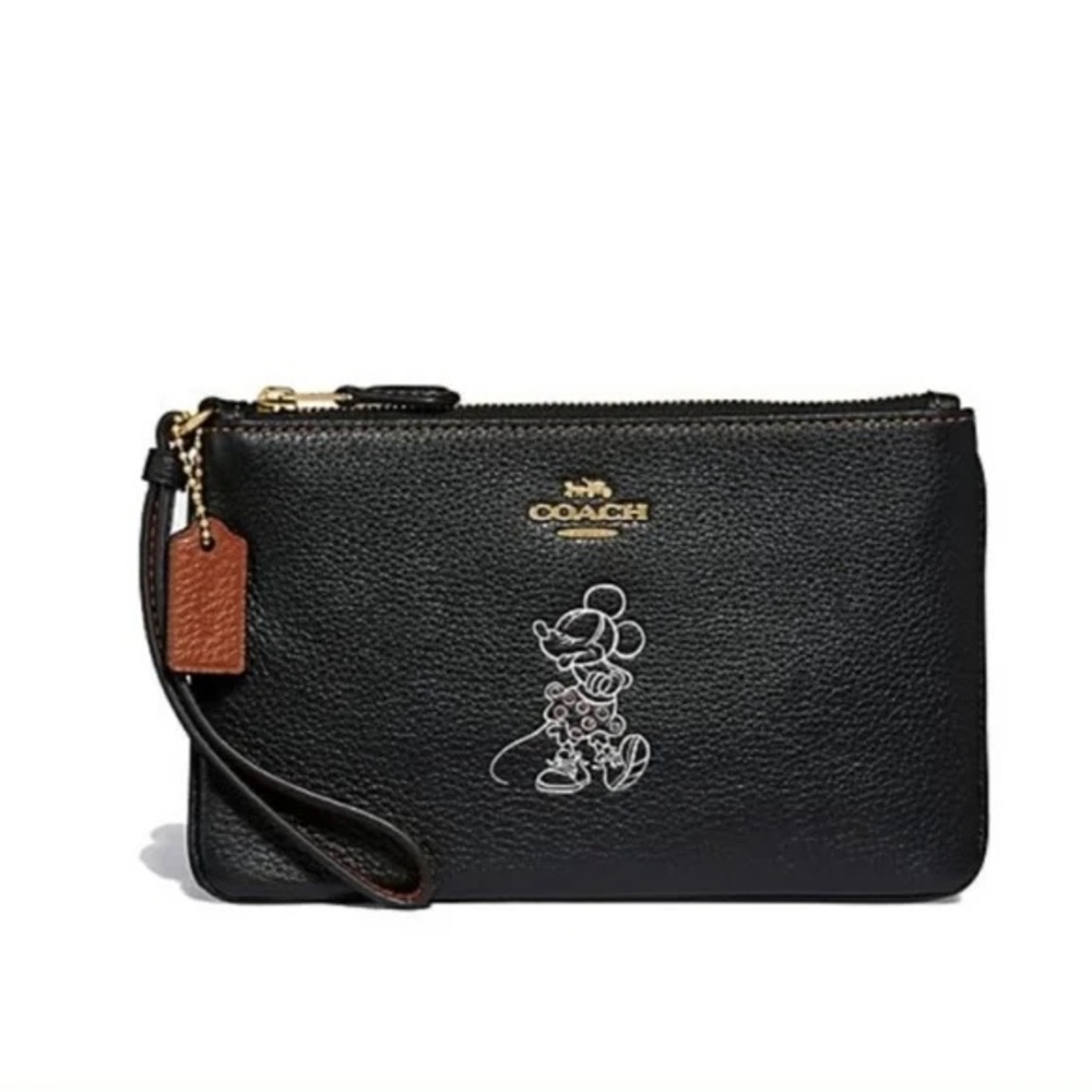 NWOT Coach x Disney Corner Zip Wristlet with Minnie Mouse
